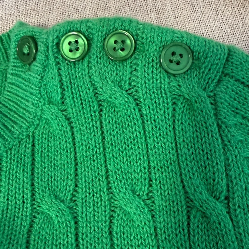 Talbots Green Cable Knit Sweater SZ Small. - Picture 10 of 13